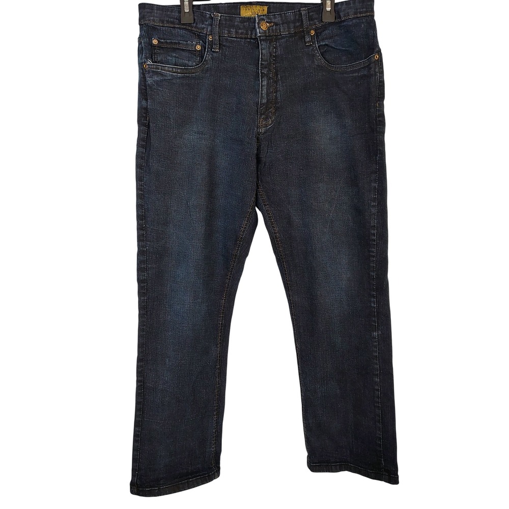 Urban Star Mens Straight Leg Jeans Dark Wash Indigo Blue 38x30 Style streetwear